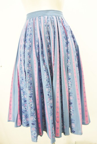 Vintage trachtenrock blau - trachtenrock,