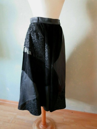 Rock lederrock schwarz vintage - schwarz,