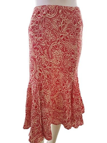 Vintage damen midi rock rot - damen,