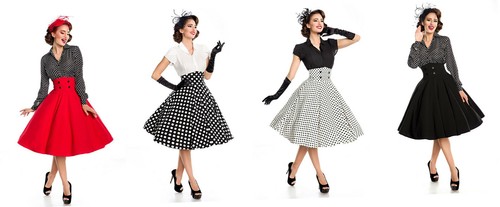 High waist tellerrock - high,